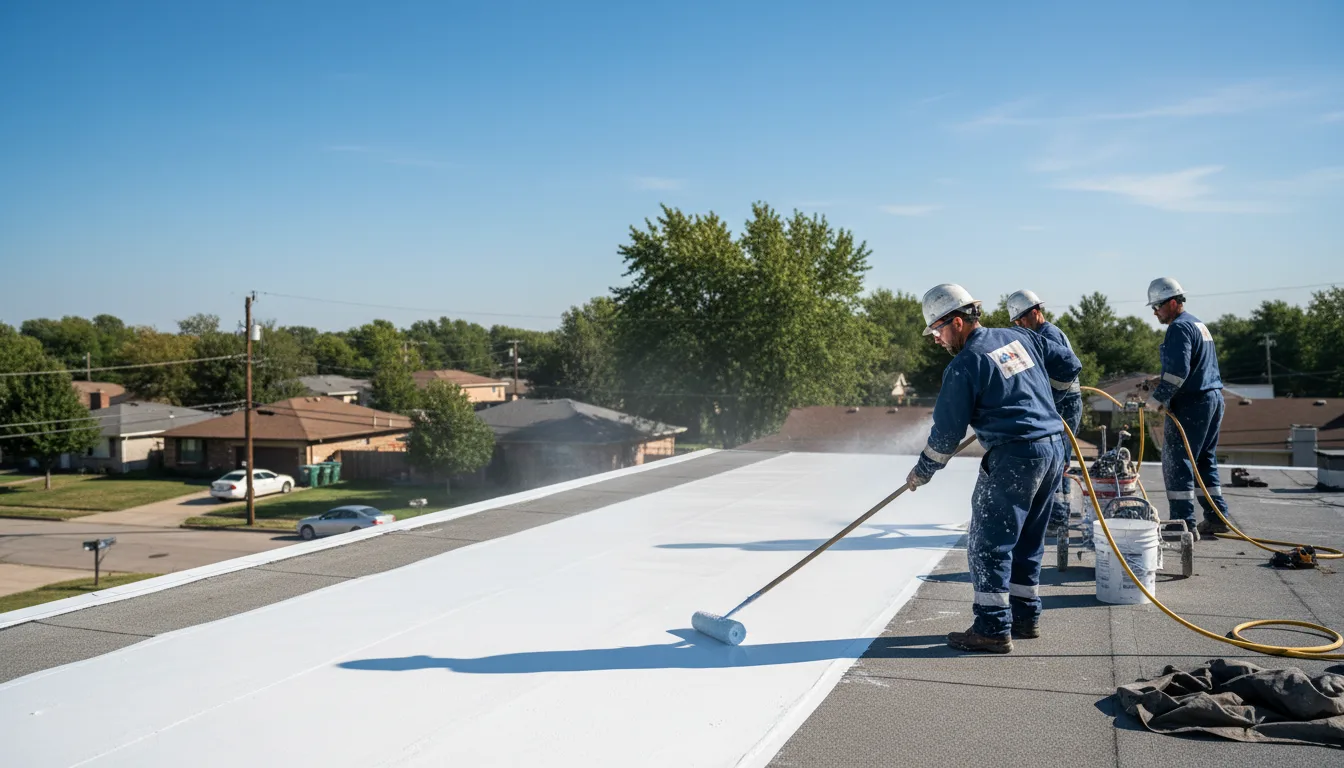 Commercial roof coating in Pleasant Plains, IL near me